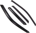 WD2-203 Dark Smoke 4 Pcs Set Window Visor (Outside Mount) Deflector Rain Guard Compatible with 2004-2007 Buick Rainier