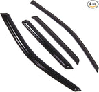 Outside Mount Window Vent Visors Rain Guards Compatible with Buick Rainier 2004-2007 | Side Window Wind Deflectors Rain Shields | Smoke Tinted, 4 Pcs Set, DGWV-203