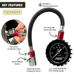 JACO ElitePro-X Tire Pressure Gauge with Lightning Chuck (60 PSI)