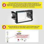 ICFD6BN Double DIN Radio Installation Dash Kit Compatible with Select 2007-2010 Ford and Mercury Vehicles - Complete Basic Aftermarket Car Stereo Install Kit - See Fit Guide Image for Vehicles