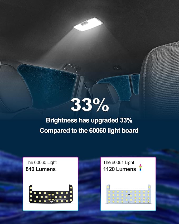 Rear Dome LED Light Board,6000K White Light,Cab Interior Lamp Upgrade Accessories,Fit For Toyota 3rd Gen Tacoma (2016-2023),FJ Cruiser (all series),4Runner (2007-2024),RAV4 (2005-2021)