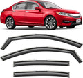 Voron Glass in-Channel Extra Durable Rain Guards for Honda Accord 2013-2017 Sedan, Window Deflectors, Vent Window Visors, 4 Pieces - 200649