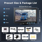 10.1” HD Monitor for Mini TV & Car Video Player & Computer Display TFT LCD Color Screen for Car Backup Camera & Home Security System Built in Speaker Support BNC/AVI/VGA/HDMI