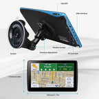 7 Inch GPS Navigator for Car Truck RV, 2026 Latest Map GPS for Car with Free Lifetime Updates, Voice Guidance, Speed Alerts, Custom Routing, HD Touchscreen