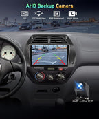 4G+128G Car Radio for Toyota RAV4 2001-2006 Stereo 9 inch in-Cell Screen Full Touchscreen Wireless CarPlay/Android Auto Android 15 Bluetooth DSP FM/RDS GPS WiFi SWC AHD Backup Camera