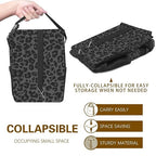 Black Leopard Car Trash Can, Waterproof Portable Mini Garbage Bin, Lightweight No-Install Waste Basket for Car Office Home, Cute Multifunctional Car Interior Accessory