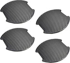 4Pcs Black Carbon Fiber TPU Car Door Handle Cup Protective Stickers Universal Door Handle Cups Scratch Protection Films