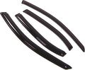 WD2-182 Dark Smoke 4 Pcs Set Window Visor (Outside Mount) Deflector Rain Guard Compatible with 2006-2012 Lincoln Zephyr