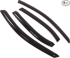 Outside Mount Window Vent Visors Rain Guards Compatible with Lincoln MKZ 2009-2012 | Side Window Wind Deflectors Rain Shields | Smoke Tinted, 4 Pcs Set, DGWV-182-3