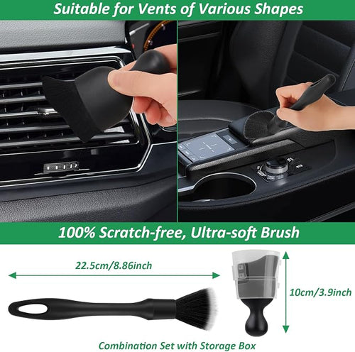 18PCS Car Interior Detailing Kit with Ultra Soft Brushes | Detailing Brush Set for Cleaning Interior, Upholstery Care, Professional Car Care Kit,Car Accessories for Truck Suv Interior