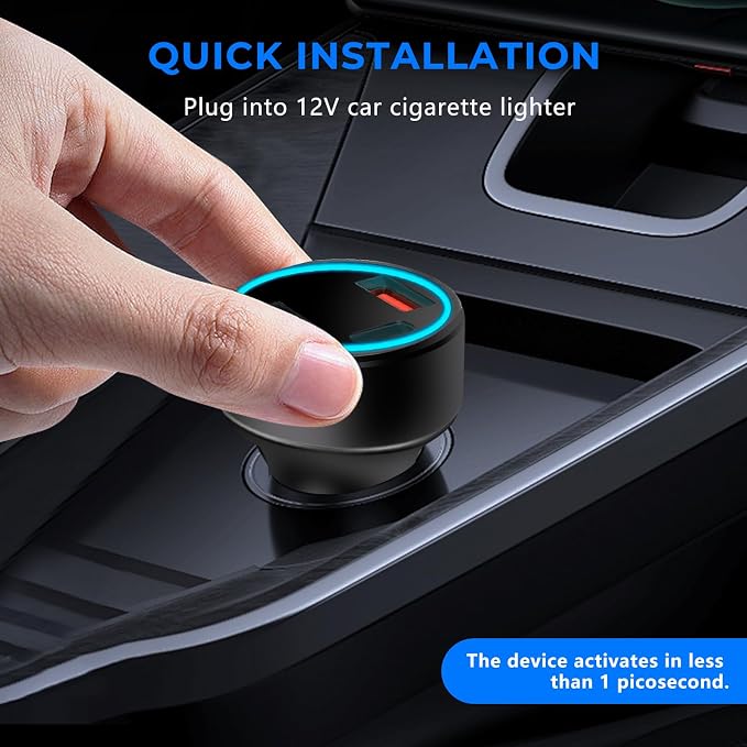 EMP Vehicle Protection, Equipped with Additional USB Sockets, Suitable for 12-Volt DC in Cars and Trucks, Providing Protection Against Solar Flares & Power Surges