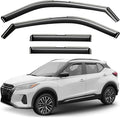 GrandWheel Window Deflectors Smoke Tinted in-Channel Side Window Vent Visor Deflectors Rain Guards Compatible with Kicks 2018-2024 - 4pcs. GW0348