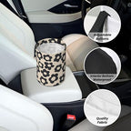 Vintage Groovy Flowers Car Trash Can Small Portable Car Garbage Bag for Back Front Seat RV's Camping Accessories