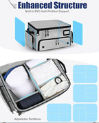Golf Trunk Organizer, Waterproof Car Golf Locker with Separate Ventilated Compartment for 2 Pair Shoes, Golf Storage for Balls, Tees, Cap, Clothes, Gloves, Accessories, Gifts for Men, Women