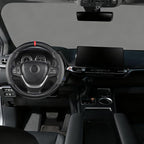Carbon Fiber Steering Wheel Cover for Ford F150 F250 F350 Ram 4Runner Tacoma Tundra Range Rover, Large Size 15.5"-16", Breathable Microfiber Leather, Odorless, Black