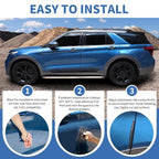 4PCS Car Door Edge Guards Universal 3D Carbon Fiber Texture Anti-Collision Scratch Protector Strips Flexible Silicone Trim with Nano Adhesive for Sedan SUV Truck Black