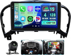 4+128GB Android 15 Car Stereo for 2011-2016 Nissan Juke Radio Wireless Carplay Andorid auto, 9 inch INCELL Touchscreen Stereo Upgrade GPS WiFi Bluetooth 5.0 FM/RDS EQ-32 SWC Backup Camera