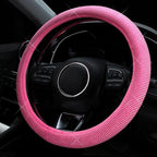 Steering Wheel Cover for Women Bling Bling Crystal Diamond Sparkling Car SUV Wheel Protector Universal Fit 15 Inch (Rose,Standard Size(14" 1/2-15" 1/4))