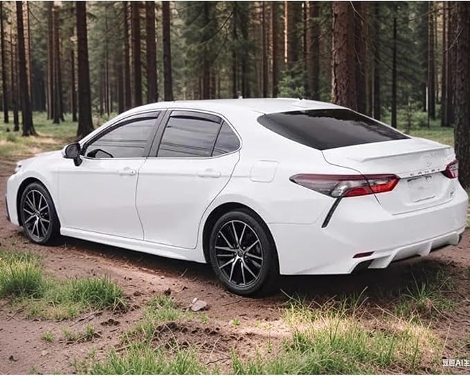 in-Channel Window Visors Rain Guards for Toyota Camry 2018-2024 | Window Deflectors, Vent Visor, Sun Shades, Window Shields, Truck Accessories, Dark Smoke