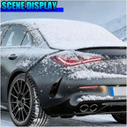 Magnetic Car Rear Windshield Cover, 54'' × 31'' Automotive Back Windscreen Snow Ice Guard Cover with 2 Elastic Hooks, Winter Universal Vehicle Window Frost Protector Accessories (White)