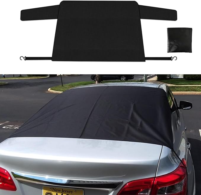 Car Windshield Cover for Ice and Snow, Frost Guard Windshield Cover, Car Windshield Snow Cover Winter Ice Sunshade Protector, Universal Car Exterior Accessories for Cars, Trucks, Vans (Rear)