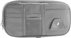 Car Sun Visor Organizer, Sunglass Holder and Storage Pocket, Card Cash Pouch with Multi-Pocket Net Zipper, Case Bag for License Pen Key, Auto Accessories for Truck, SUV, Van (Gray)
