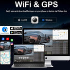 Mirror Dual Dash Camera for Car, Dashcam 4K Front 2.5K IMX335 Rear View/ADAS BSD LCA Wi-Fi&APP WDR Night Vision G-Sensor Loop Recording Parking Monitor 64GB Card
