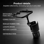 Cup Holder for Car Compatible with Tesla Model Y/3 - Car Cup Holder Tray Phone 9.5 inch Expander, Insert 16-46 Oz Bottles, Removable Car Holder Table Fit Most Car, Ideal for Travel Road Trip