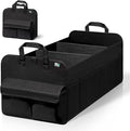 Trunk Organizer for SUV, Collapsible Car Organizer, 12 Pockets Trunk Organizer for Car, Non-Slip Trunk Storage Organizer for Sedans, Van, Grocery, Large 3 Compartments 32"×13"×12"
