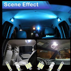 24 PCS Car LED Lights, Interior Replacement Bulbs for Car Interior Lights Dome Lights Plate Lights Map Lights Door Lights License,Compatible with All Vehicles(White