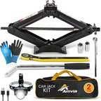 Car Jack Kit 2 Ton (4,400 lbs) | Scissor Jack for Car - Tire Jack Tool Kit | Portable, Ideal for SUV and Auto - Universal Kit with Lug Wrench | Heavy Duty Material