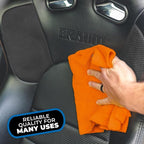 Edgeless 365 Microfiber Towels (10-Pack) Premium 70/30 Blend, Professional Polishing, Wax Removal, Auto Detailing, 365gsm, 16in x 16in, Orange