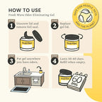 Lemon Odor Removing Gel, 15 oz. | Odor Absorbers for Home | Safer Odor Relief | Natural Plant-Based Odor Eliminator | Every 15 oz. lasts 30-60 Days | For Cooking, Trash & Pets