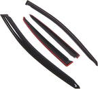 Outside Mount Window Vent Visors Rain Guards Compatible with Suzuki Forenza 2004-2008 | Side Window Wind Deflectors Rain Shields | Smoke Tinted, 4 Pcs Set, DGWV-397