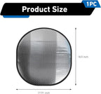 Steering Wheel Sun Shade Cover, Aluminum Foil Heat Resistant Steering Wheel Cover, 18" Slip-on Steering Wheel Sun Protector, Fit for Most Car SUV Van (Silver)