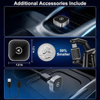 Wireless CarPlay Adapter Upgrade Wired CarPlay to Wireless for iPhone & Android, Support CarPlay & Android Auto 2 in 1,USB/Type C,Plug and Play Stable Connection for Cars with Built-in Wired Car Play