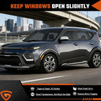 Rain Guard Fit for Kia Soul 2020 2021 2022 2023, Tape-On Extra Durable Side Window Visor Deflectors 2020-2023 Soul Window Rain Guards 4 PCS