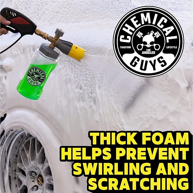 Big Mouth Max Release Foam Cannon - Foam Cannon for Pressure Washer for Car Wash, Home Cleaning, and Boat Wash with 34 oz Bottle