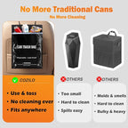 100 Count Recycled Disposable Car Trash Bags - 2.5 Gallon Heavy Duty Alternative to Bulky Car Trash Can & Car Garbage Can, Leakproof Smellproof Hanging & Stick-On Garbage Bag for Car, SUV, Truck