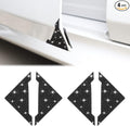 Car Door Corner Edge Guards 4pcs Bling Rhinestone Anti-Scratch Car Door Edge Protector Sticker Door Corner Bumper Sticker(Black)