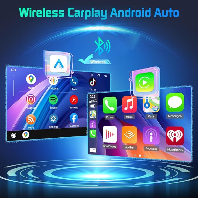 [4+64G] Android Radio for Toyota Corolla 2009-2013 - 9 inch IPS 1280 * 720P Touchscreen Corolla Stereo - Wireless Carplay and Android Auto, WiFi, GPS, Custom Homepage, Mirror Link + AHD Backup Camera
