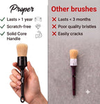 Car Detailing Brush Set, 3 Pack Interior and Exterior Detail Brushes, with Soft Boars Hair Bristles for Auto Interior & Exterior - for Cleaning Leather Seats, Air Vents, Wheels & Emblems
