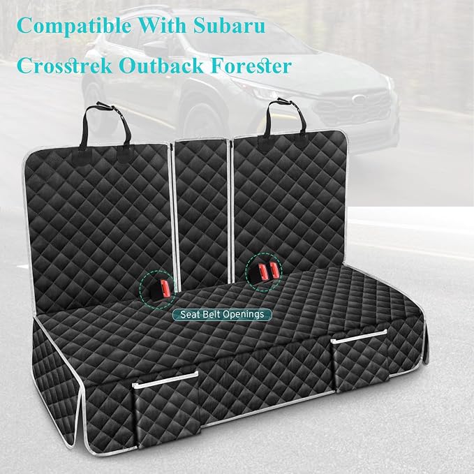 Dog Car Seat Cover Compatible with Subaru Crosstrek Outback Forester Back Seat Accessories, Waterproof Pet Bench Backseat Covers with Non-Slip Backing 2000-2025 2026