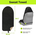 Black Waterproof Sweat Towel Seat Cover Universal Non-Slip for Car Truck SUV Seat for Dog & Kid Workout Outdoor OR Sport Activities