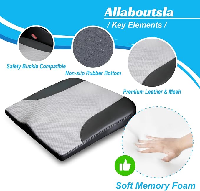 Car Seat Cushion, Car Seat Cushions for Long Driving | Comfortable Memory Foam Driver Seat Cushion, Automotive Seat Cushions, Butt Pillow for Car,Truck, Office Chair, B&G