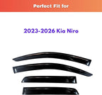 KPY Rain Guards Fit for 2023-2026 Kia NIRO, Out-Channel Window Visors Vent Wind Deflectors 4PC, Car Accessories for 23-26 NIRO