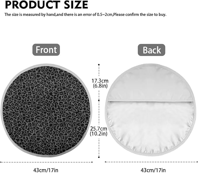 Black Leopard Print Car Steering Wheel Sun Shade Cover for Summer 17 Inch Universal Steering Wheel Sunshade Sun Shield for Sedan Truck SUV Van Automotive Interior Accessories