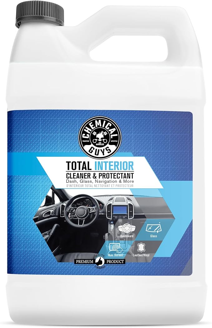 Total Interior Cleaner and Protectant, Interior Car Cleaner Cleans & Protects Leather, Vinyl, Plastic, Rubber, Glass with a Showroom Finish, Safe for Trucks, SUVs, RVs & More, 128 oz