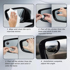 Blind Spot Mirrors 2 Pack, Electroplated Metal Fan-Shaped HD Glass Frameless Convex Side Rear View Mirror, Self-Adhesive Back for Car SUV Truck(style2)