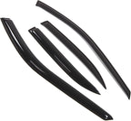 WD2-207 Dark Smoke 4 Pcs Set Window Visor (Outside Mount) Deflector Rain Guard Compatible with 1994-1997 Honda Accord Sedan